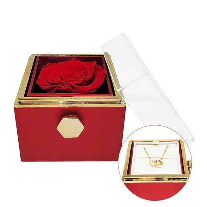 Eternal Rose Box with Hidden Necklace - Gift Box