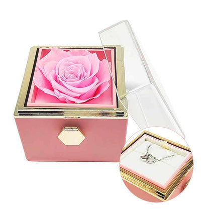 Eternal Rose Box with Hidden Necklace - Gift Box