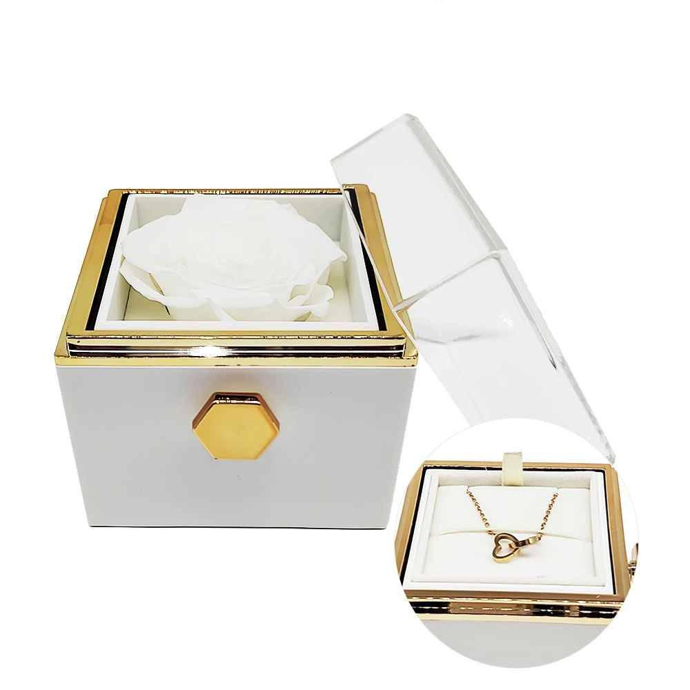 Eternal Rose Box with Hidden Necklace - Gift Box