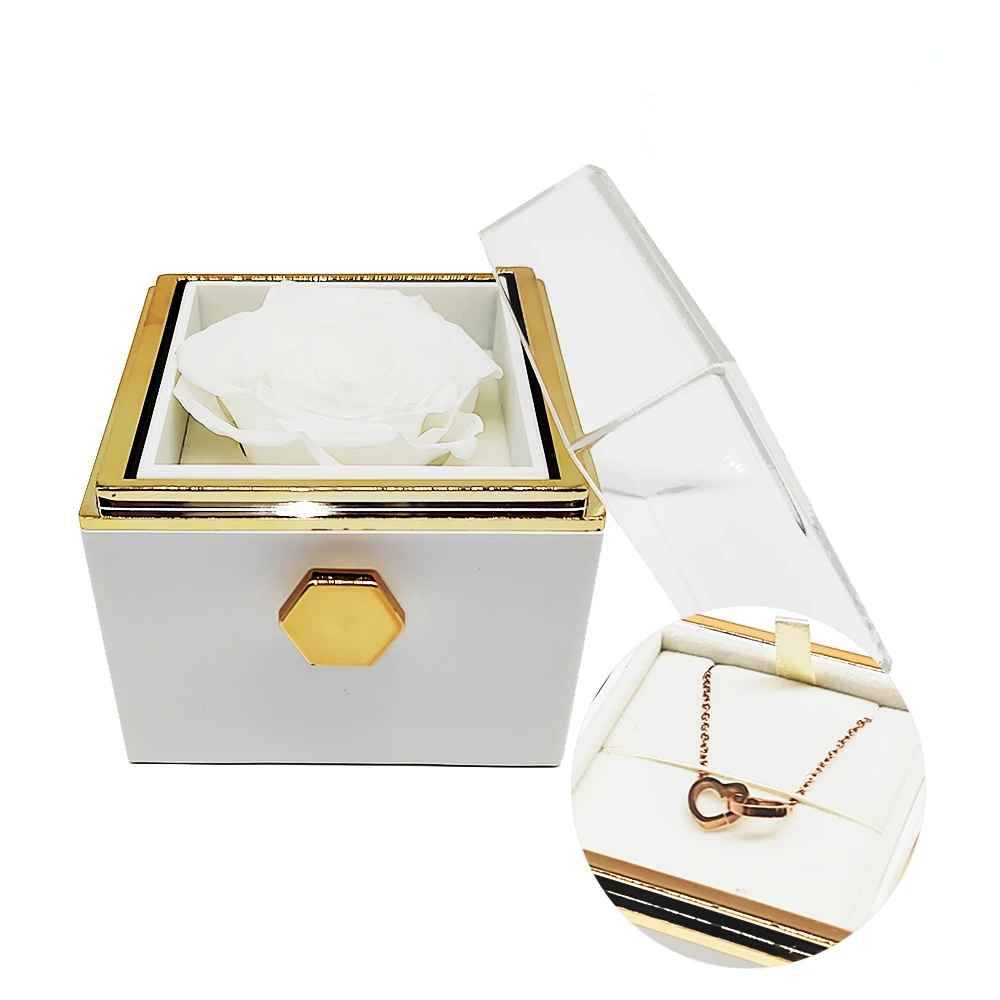 Eternal Rose Box with Hidden Necklace - Gift Box