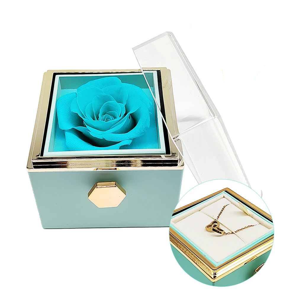 Eternal Rose Box with Hidden Necklace - Gift Box