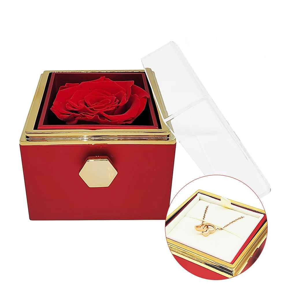 Eternal Rose Box with Hidden Necklace - Gift Box