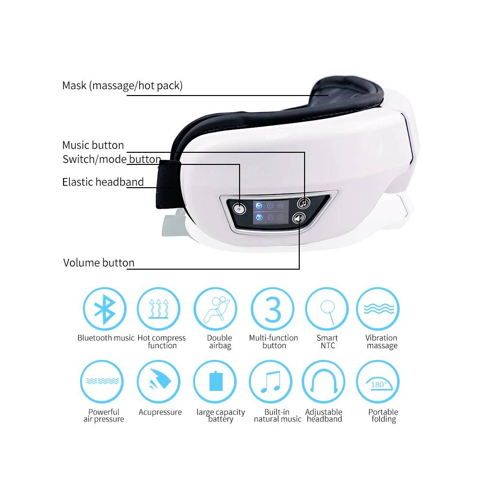 Bluetooth-Enabled Eye Massager – Vibration Therapy for Ultimate Relaxation - Univelve