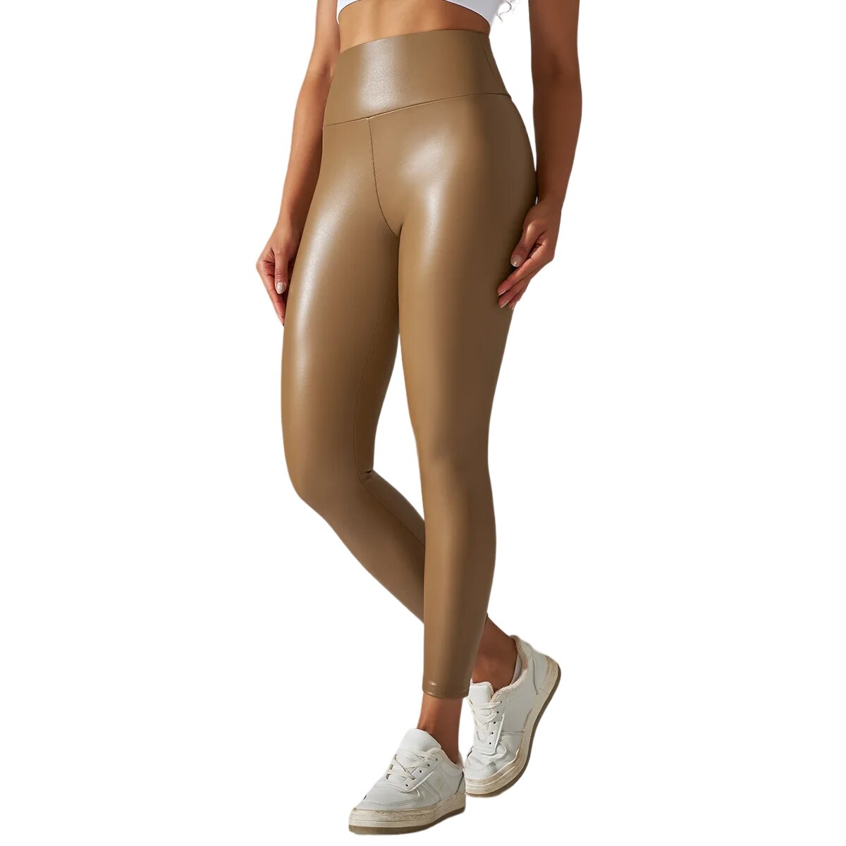 High-Waisted Faux Leather Push-Up Leggings – Sculpt Your Silhouette in Style - Univelve