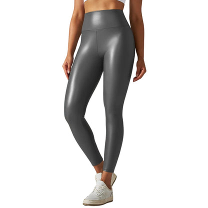 High-Waisted Faux Leather Push-Up Leggings – Sculpt Your Silhouette in Style - Univelve