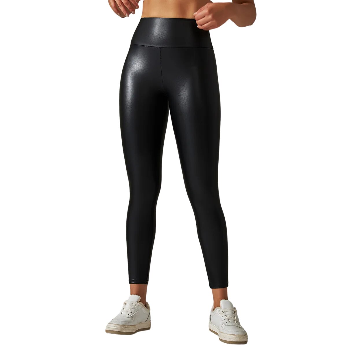 High-Waisted Faux Leather Push-Up Leggings – Sculpt Your Silhouette in Style - Univelve