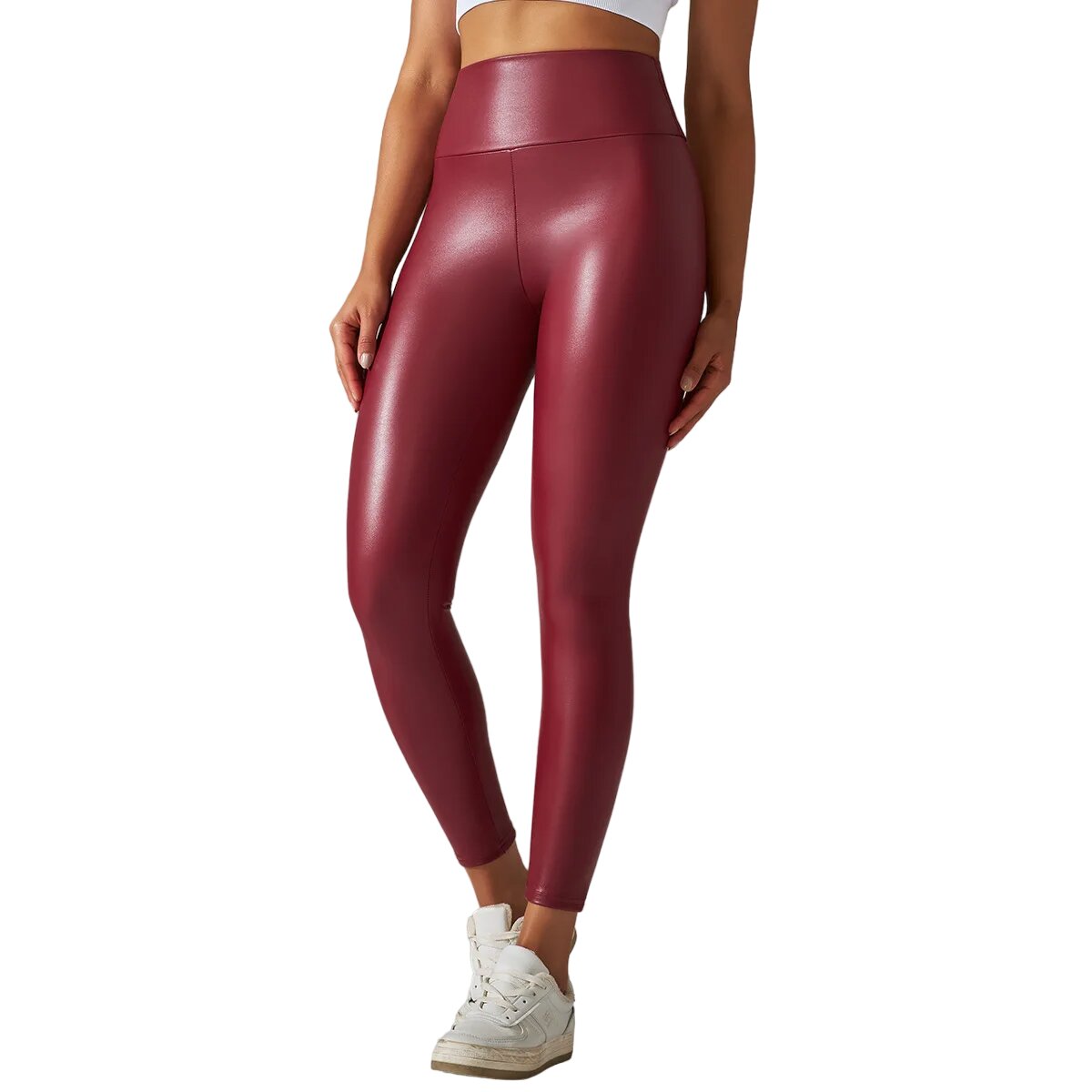 High-Waisted Faux Leather Push-Up Leggings – Sculpt Your Silhouette in Style - Univelve