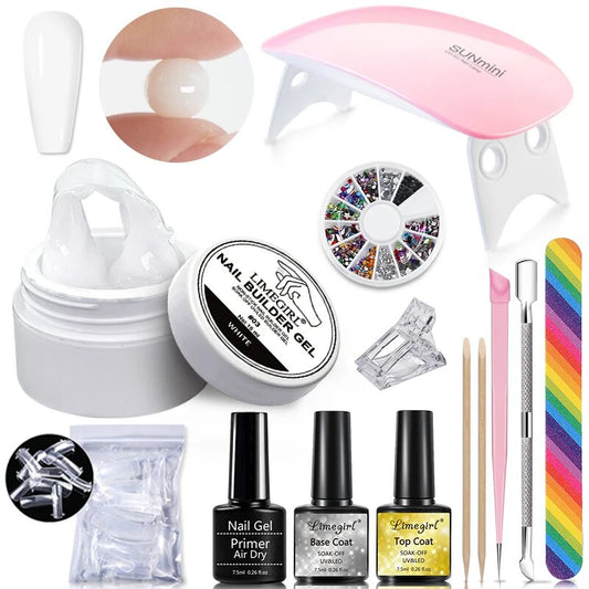 Nail Gel Extension Set-Manicure Kit with LED Lamp - Univelve