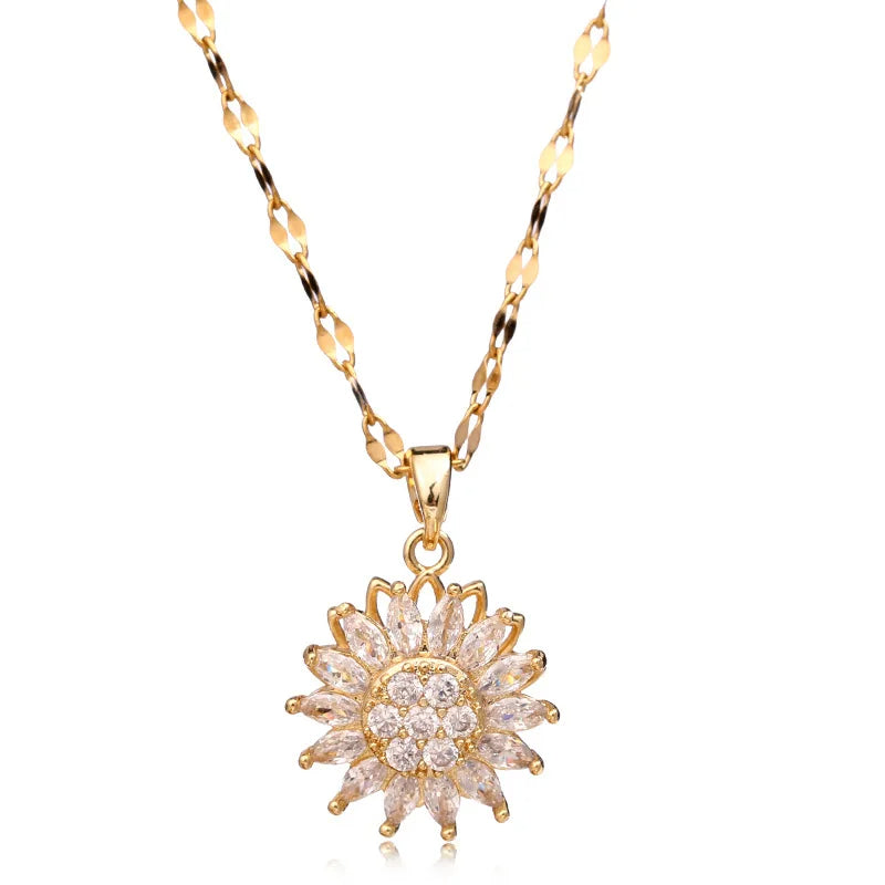 Sunflower Pendant Necklace – Radiate Joy and Elegance Every Day - Univelve