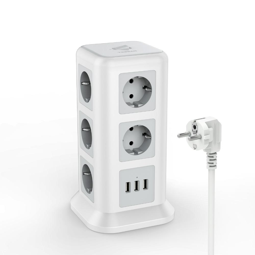 Ultimate Tower Power Strip – 11 Outlets & 3 USB Ports for All Your Devices!