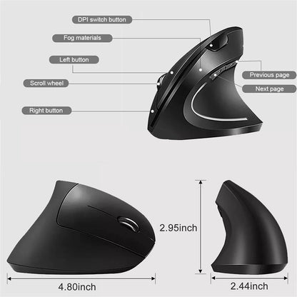 ErgoGlide Wireless Vertical Mouse – Comfort Meets Precision!