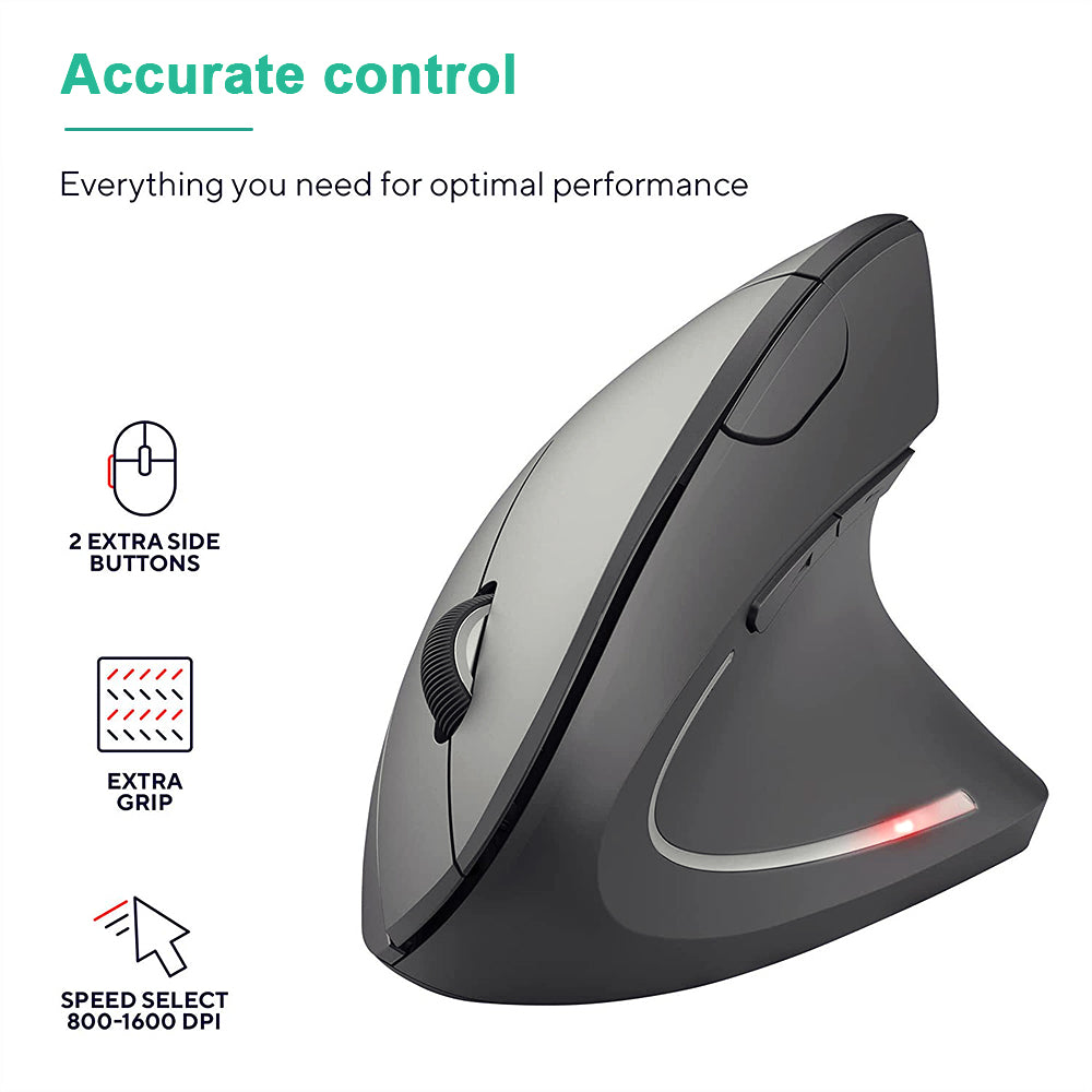 ErgoGlide Wireless Vertical Mouse – Comfort Meets Precision!