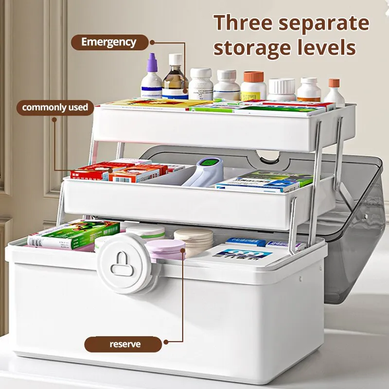 Spacious White Medicine Organizer – Keep Your Essentials Neat and Accessible - Univelve