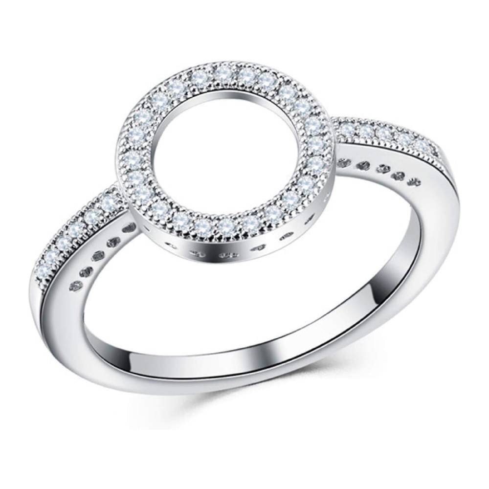 Elegant Zircon Hollow Ring – Timeless Style with a Sparkling Touch - Univelve